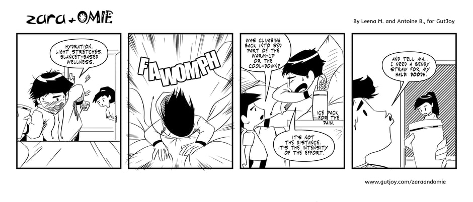 zara and omie comic #28 - backpedal to bed