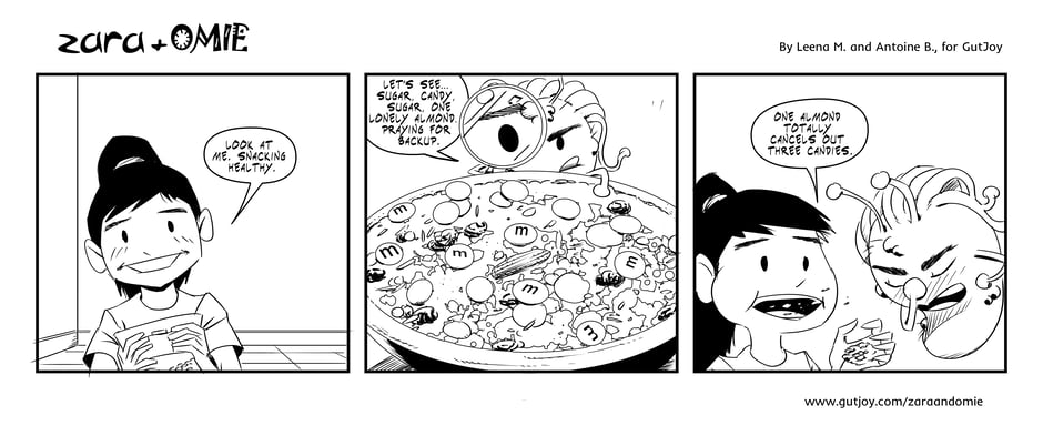 zara and omie comic #32 - the nut mix negotiation