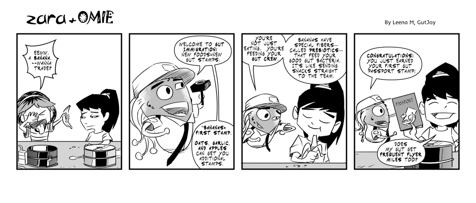 zara and omie comic #8 - passport to gut adventures